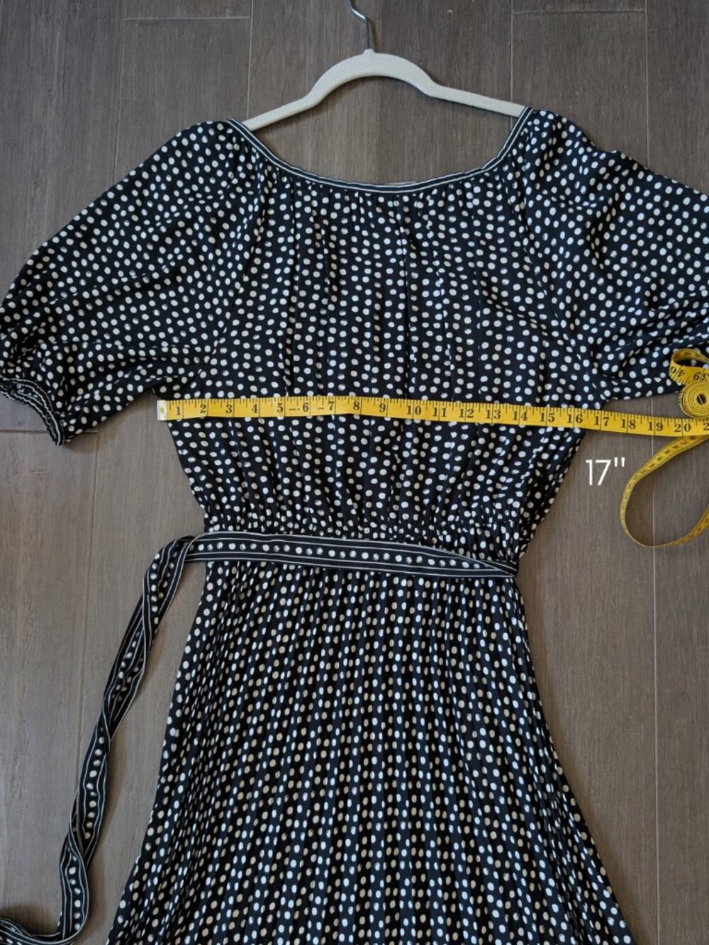 Max Studio Black and White Polka Dot Midi Dress - Picture 10 of 11